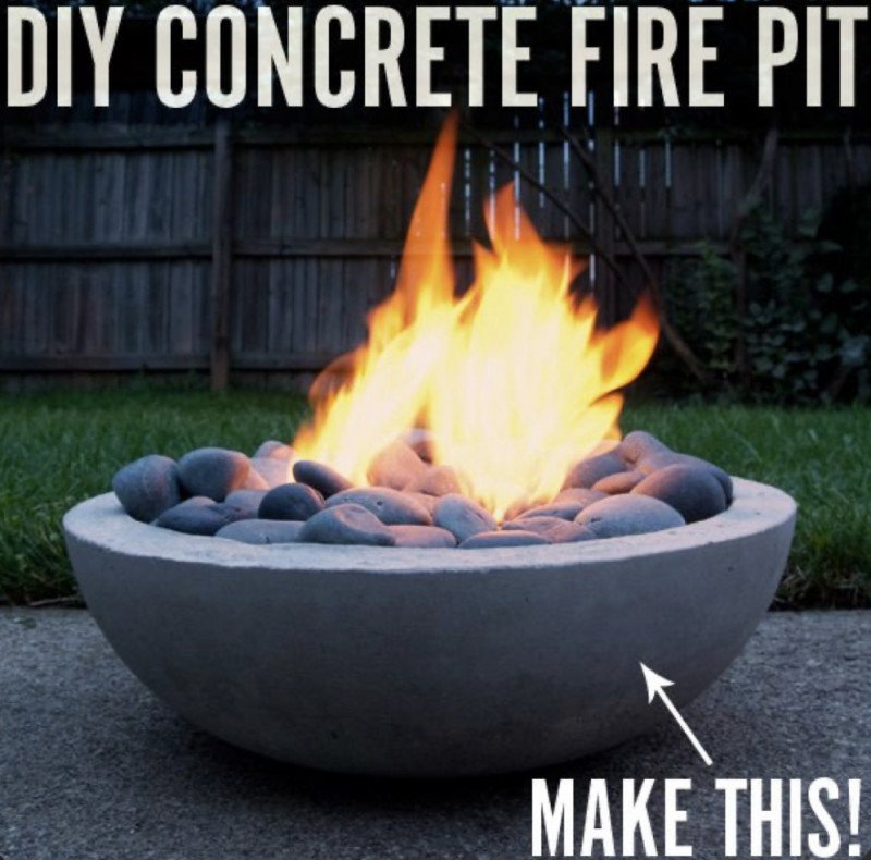 Make a DIY Modern Concrete Fire Pit — All Craft Ideas