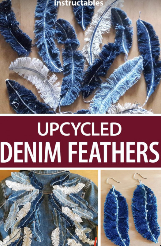 Easy Upcycled Denim Feathers — All Craft Ideas