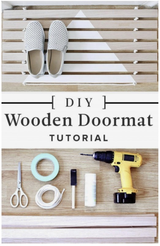 How To Make Your Own Wood Door Mat — All Craft Ideas