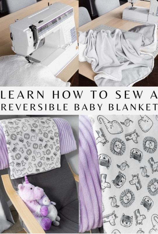How to Sew a DoubleSided Baby Blanket — All Craft Ideas