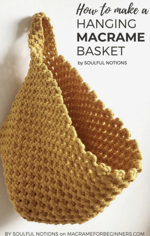 How to Make a Hanging Macrame Basket — All Craft Ideas