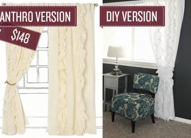 Anthropologie "Knock Off" Curtains From Bed Sheets — Craft Ideas