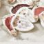 Salt Dough Santa Handprint Christmas Tree Ornaments