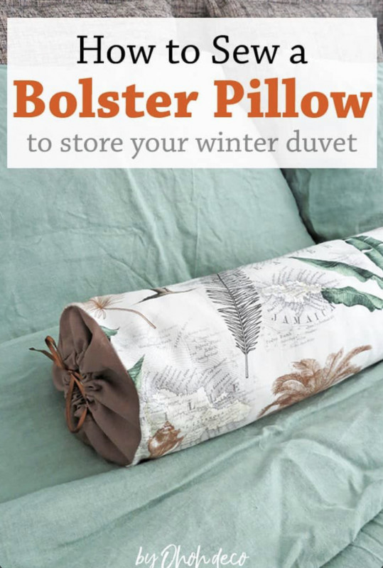 How to Sew a Bolster Pillow to Store Your Winter Duvet — All Craft Ideas