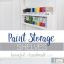 DIY Paint Storage Shelves
