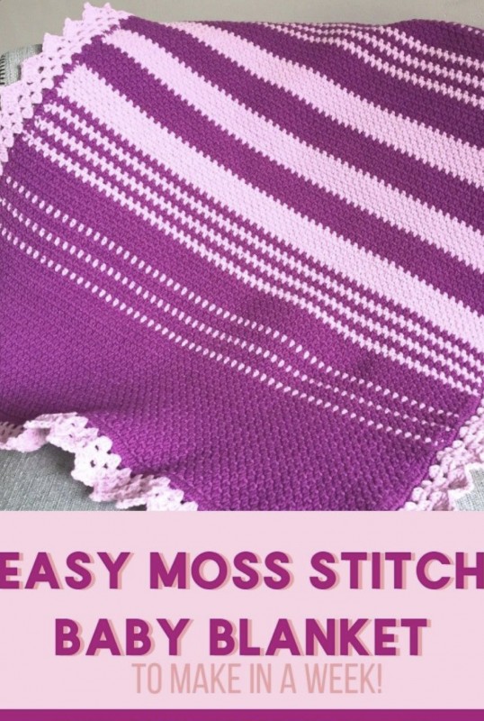 Easy Moss Stitch Crochet Baby Blanket — All Craft Ideas