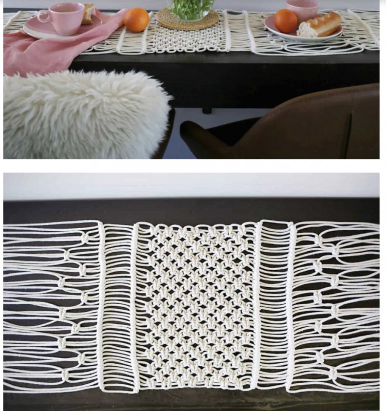 Easy Macrame Table Runner — All Craft Ideas