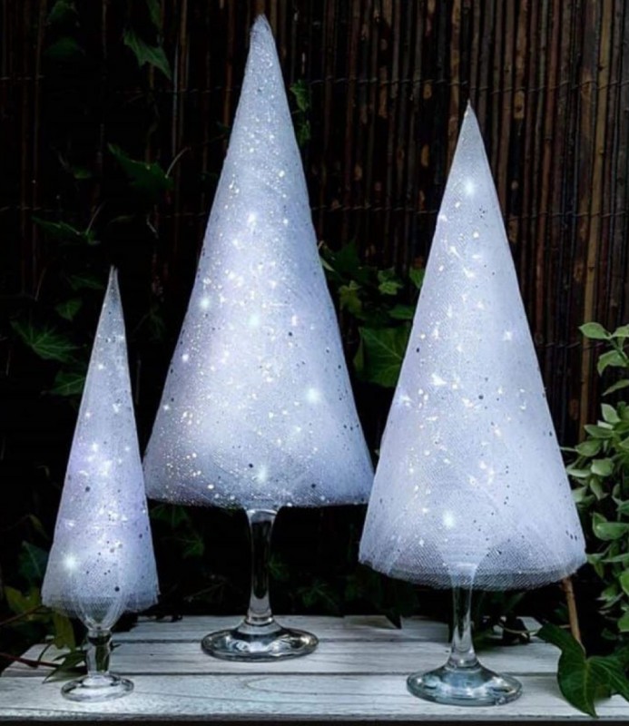Wine Glass Christmas Trees — All Craft Ideas