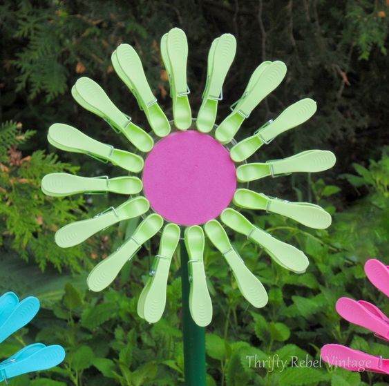 Repurposed Clothes Pin Flowers — All Craft Ideas