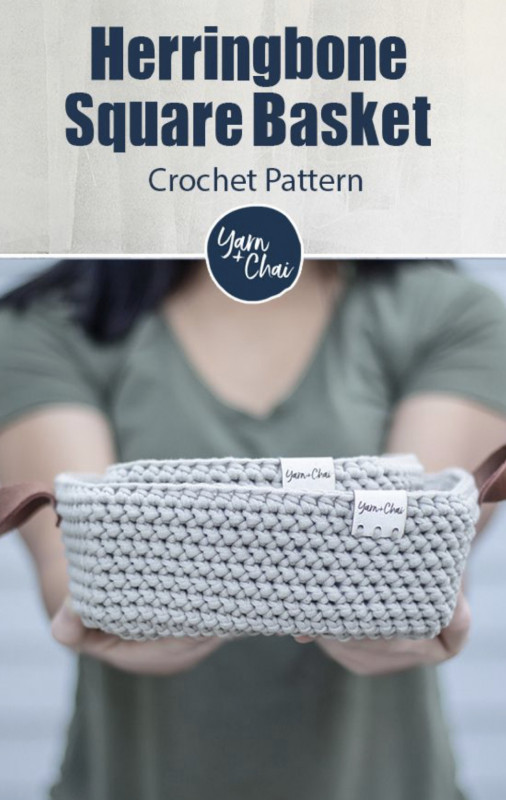 Make a Herringbone Square Basket Set — All Craft Ideas
