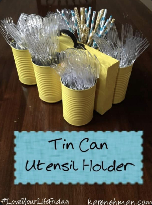 DIY Tin Can Utensil Holder — Craft Ideas