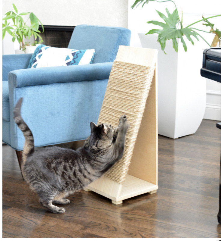 DIY Wood + Sisal Cat Scratcher — All Craft Ideas
