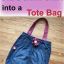 How To Turn Old Denim Skirt Into A Tote Bag