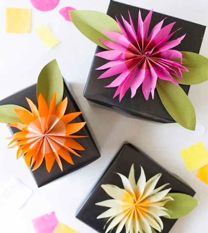 Paper Flower Gift Topper — All Craft Ideas