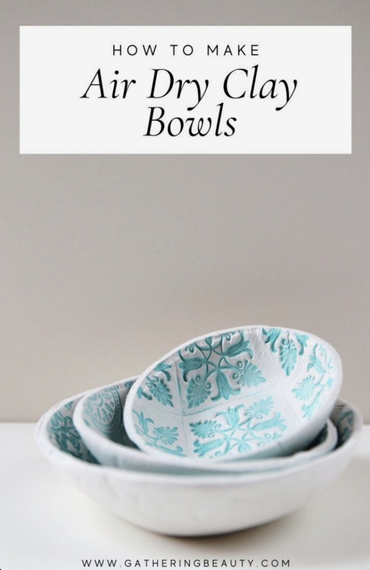 How To Make DIY Air Dry Clay Bowls — Craft Ideas