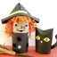Toilet Paper Roll Witch, Broom and Cat