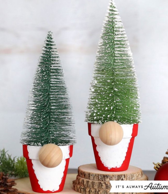 Mini Christmas Tree Gnomes — All Craft Ideas